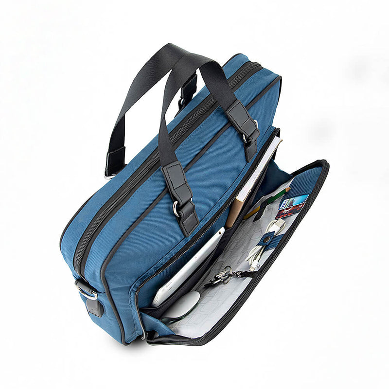 Unisex Laptop Bag & Tech Kit Combo Blue