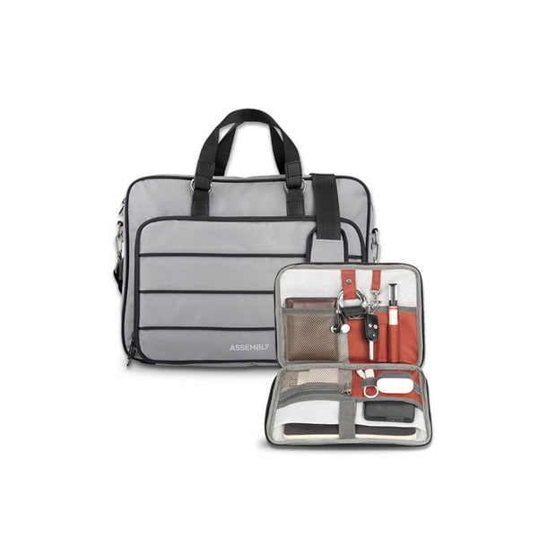Unisex Laptop Bag & Tech Kit Combo Grey
