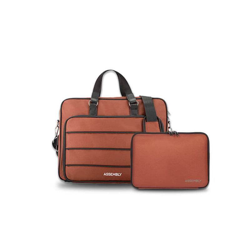 Unisex Laptop Bag & Tech Kit Combo Rust
