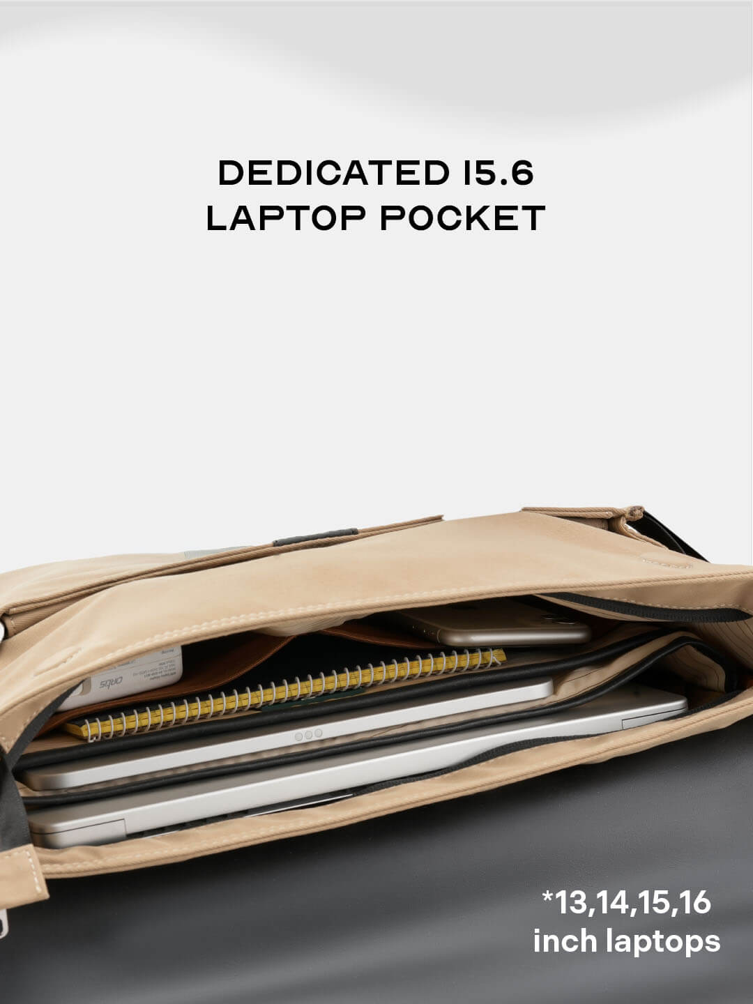 Kairo Laptop Messenger Bag Beige