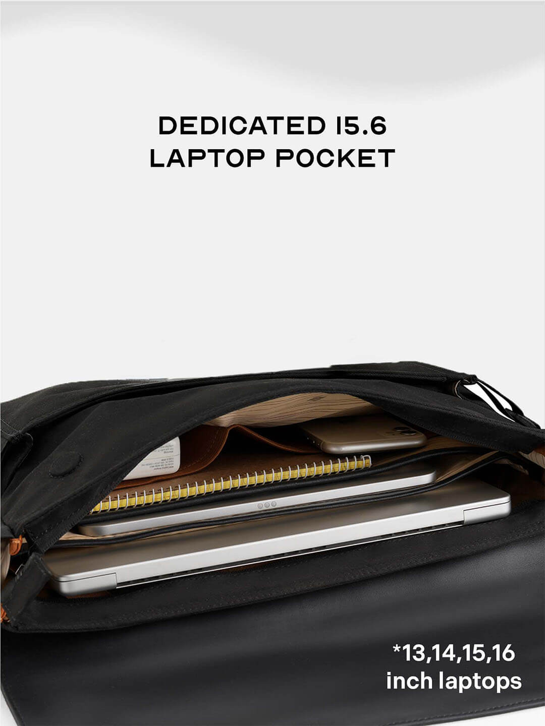 Kairo Laptop Messenger Bag Black