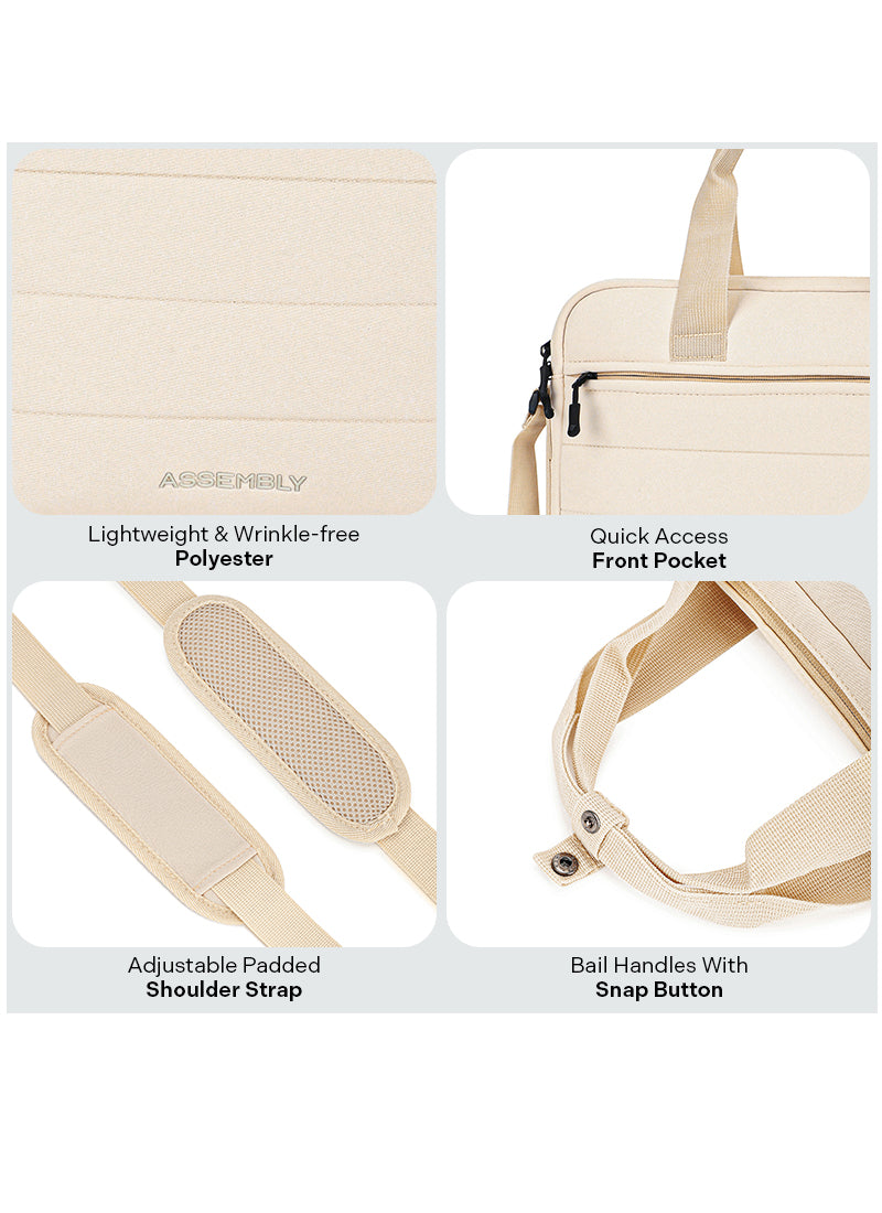 Float Messenger | Cream | Premium Laptop Bag