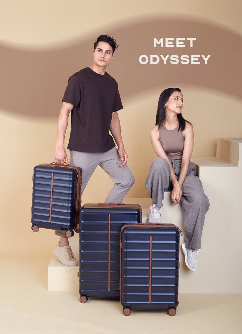 Odyssey Combo | Ocean | Set of 3 Hard Luggage