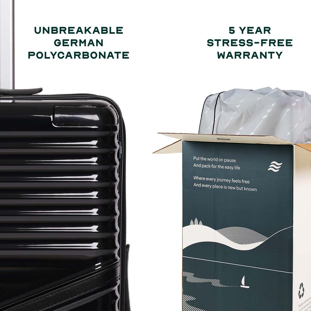 Oblique Combo | Black | Set of 3 Hard Luggage