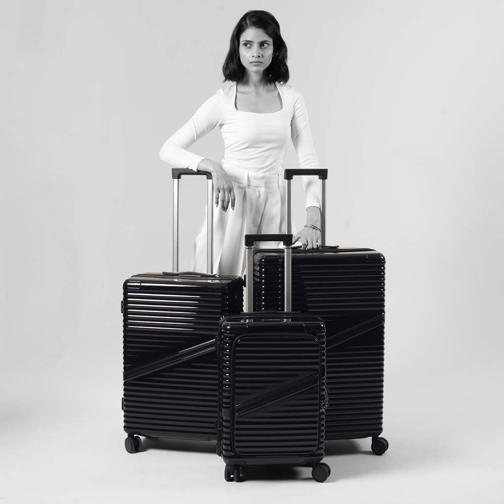 Oblique Pro Combo | Black | Set of 3 Luggage