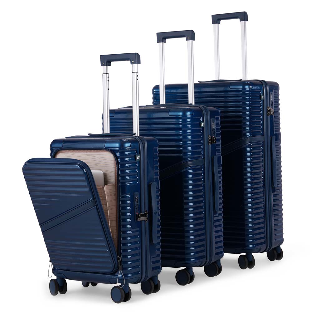 Oblique Pro Combo | Blue | Set of 3 Luggage