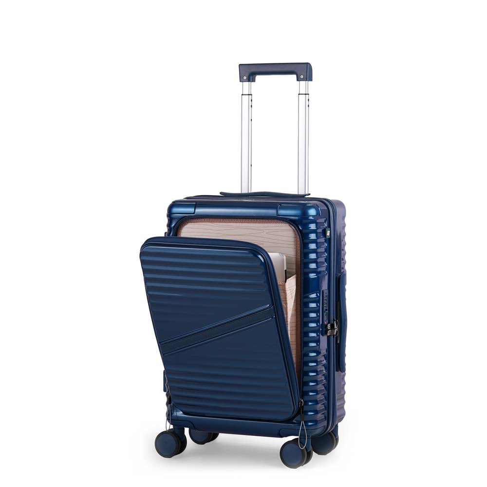 ObliquePro | Blue | Cabin Hard Luggage