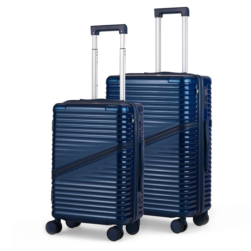 Oblique Combo | Blue | Cabin+Medium Hard Luggage