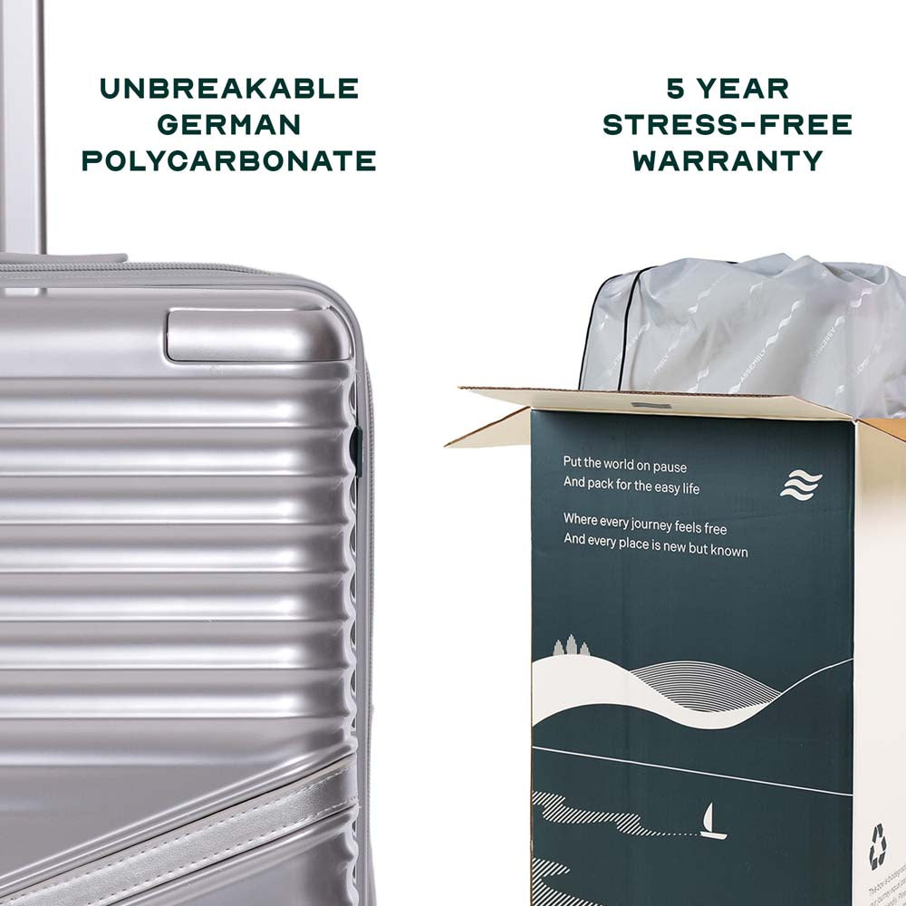 Oblique Combo | Silver | Set of 3 Hard Luggage