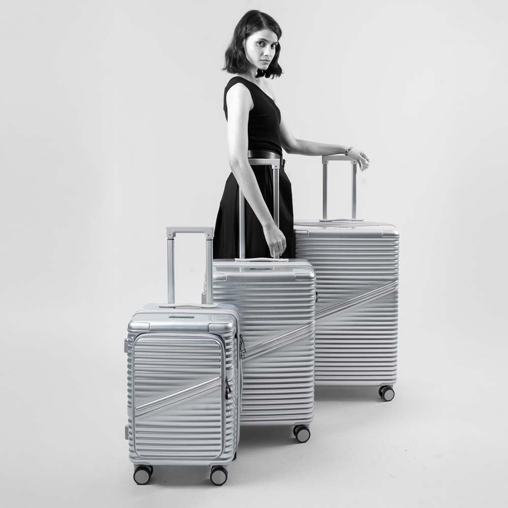 Oblique Pro Combo | Silver | Set of 3 Luggage