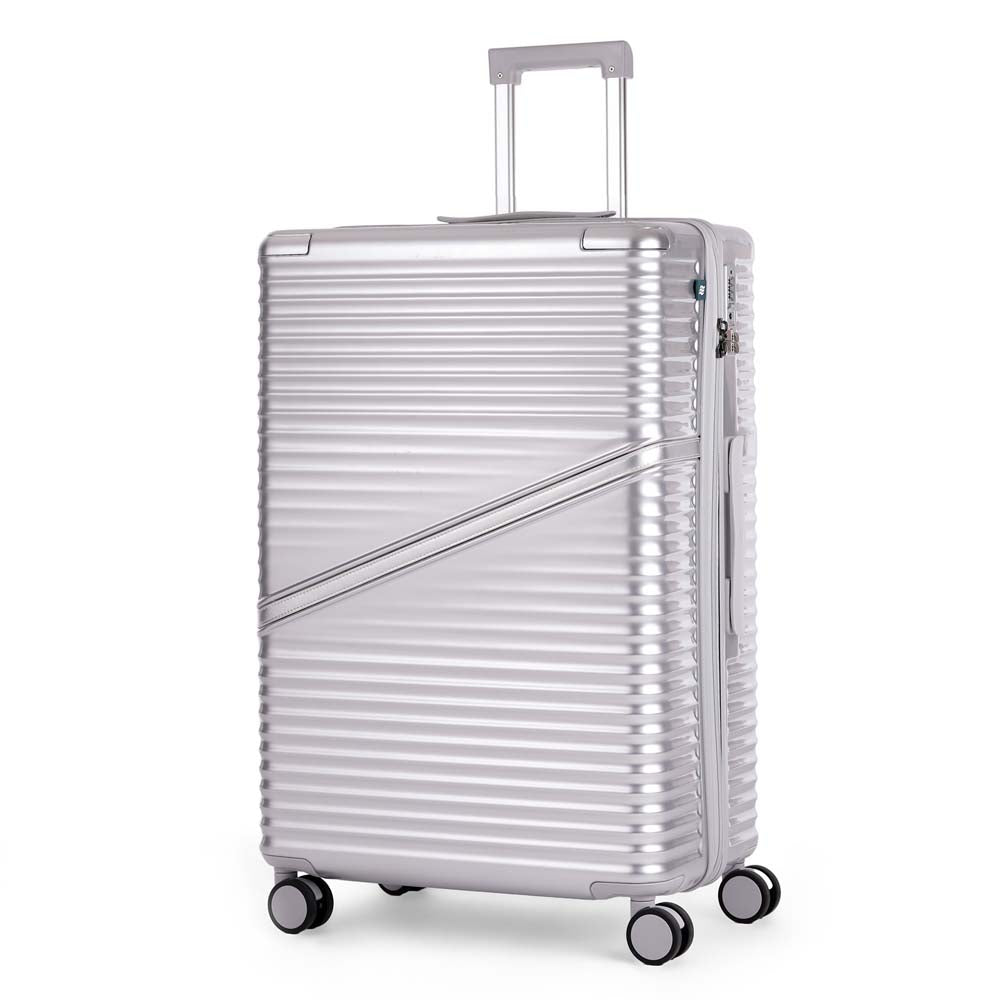 Oblique | Silver | Large Hard Luggage