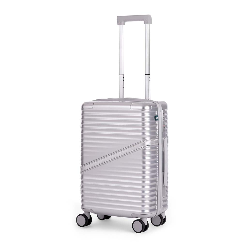 Oblique | Silver | Cabin Hard Luggage
