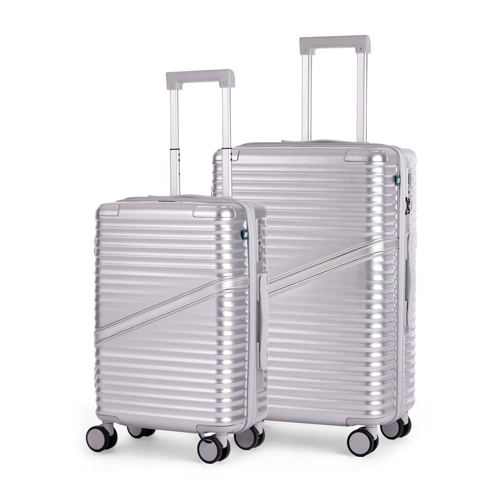 Oblique Combo | Silver | Cabin+Medium Hard Luggage