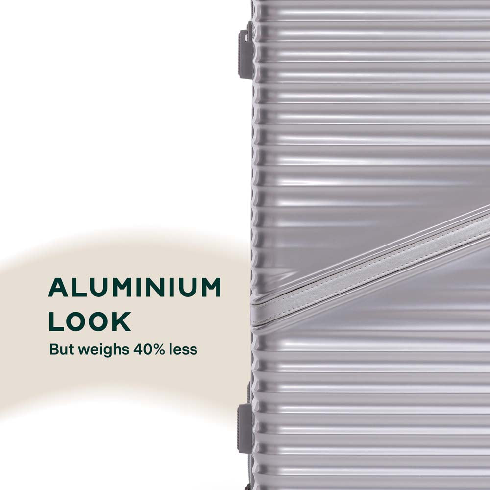 Oblique Combo | Silver | Set of 3 Hard Luggage