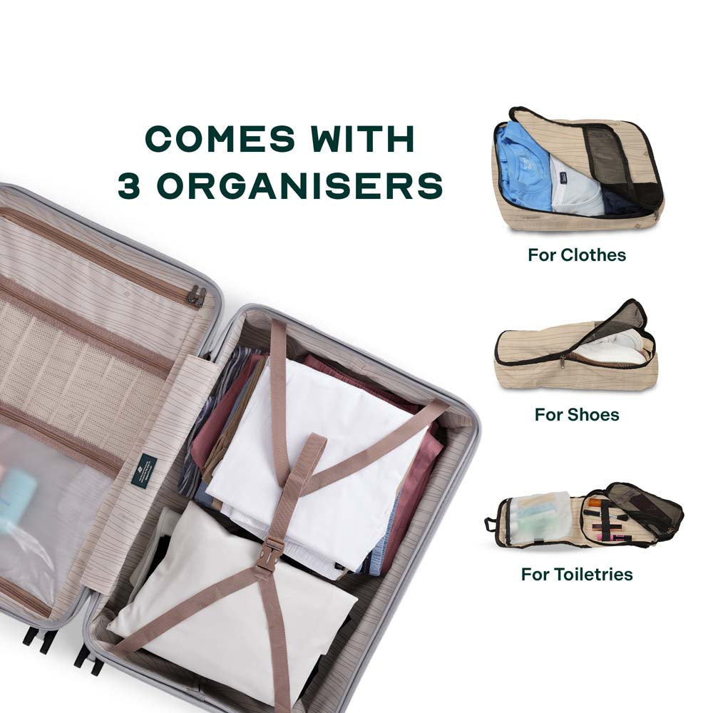 Oblique Combo | Silver | Set of 3 Hard Luggage