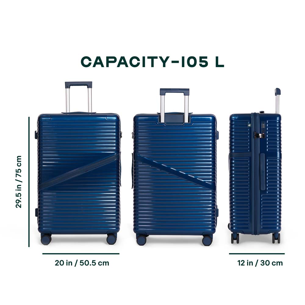 Oblique | Blue | Large Hard Luggage