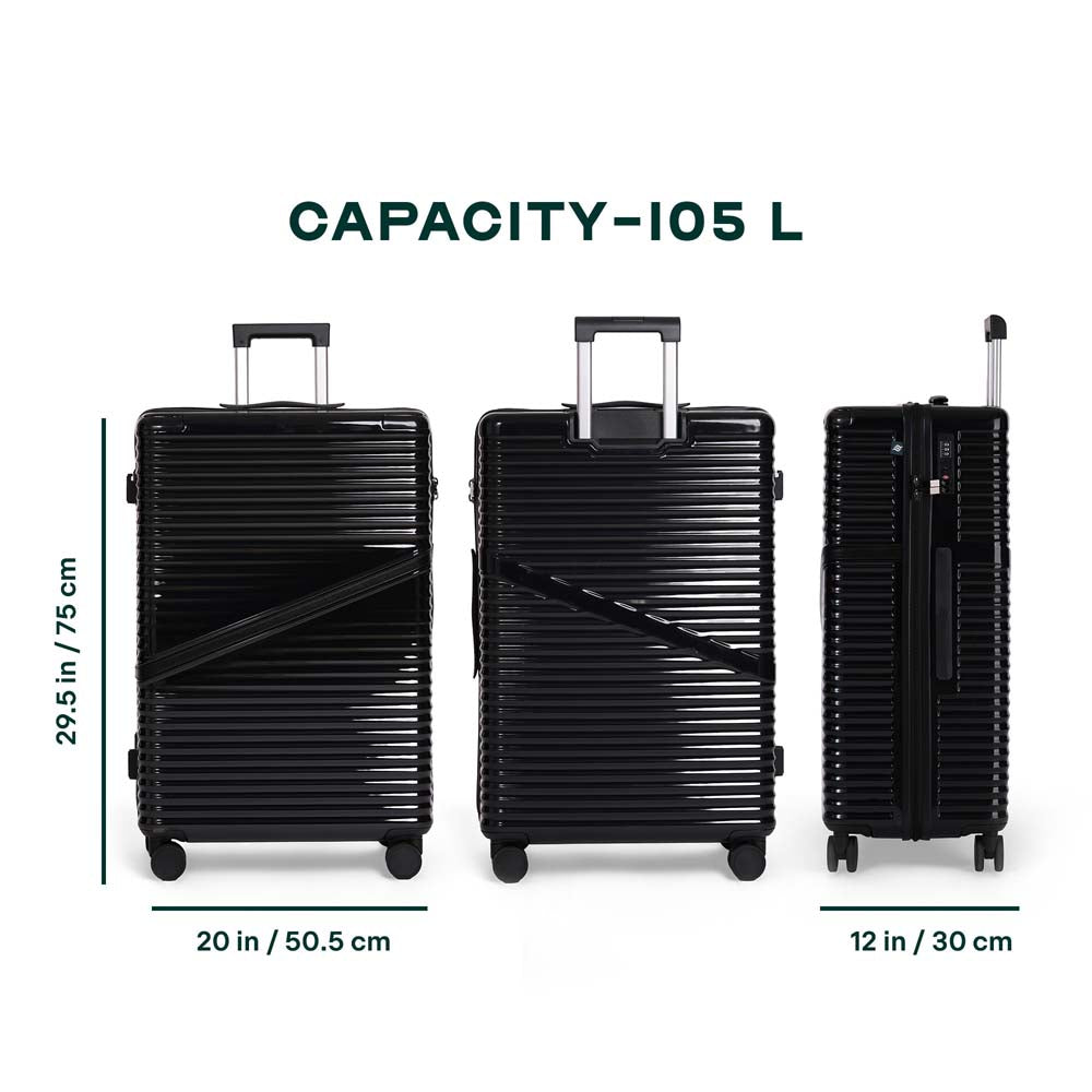 Oblique | Black | Large Hard Luggage