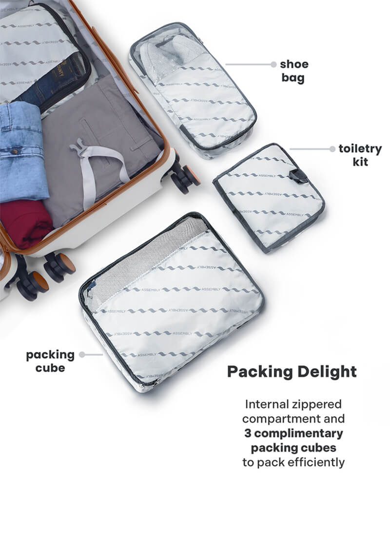 Odyssey Combo | Sand | Set of 3 Hard Luggage