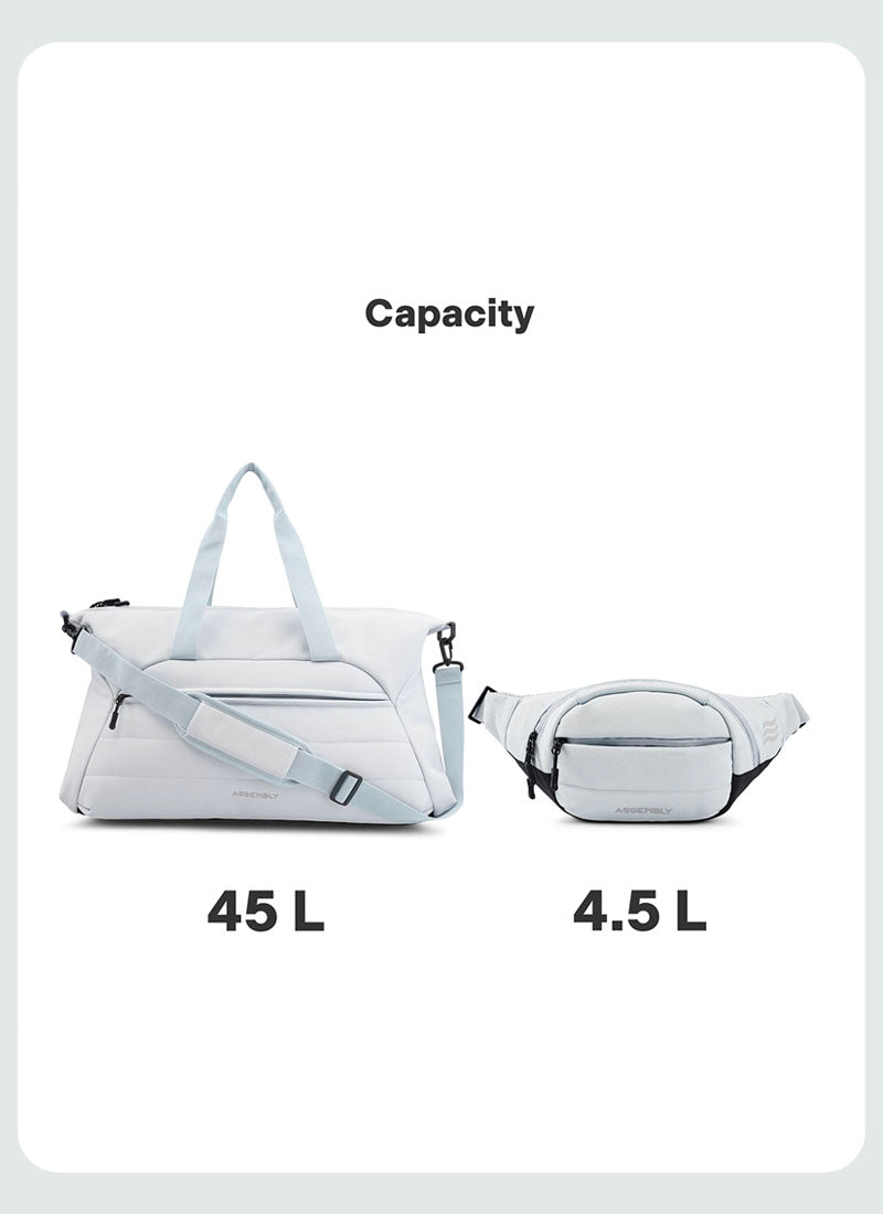 Float Duffle & Fanny Combo | Slate | Premium Duffle & Crossbody Bag