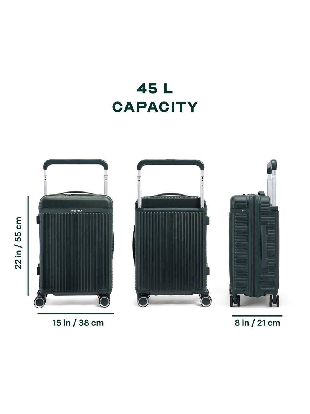 Rover | Green | Cabin Hard Luggage