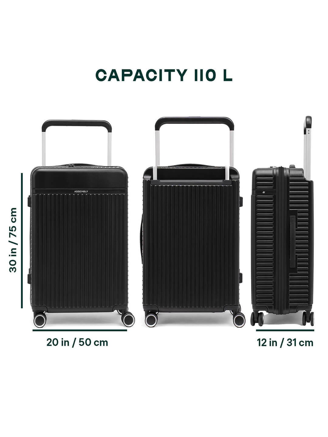 Buy Rover | Black | Large Hard Luggage – Check In Hard Luggage Online in India | Assembly