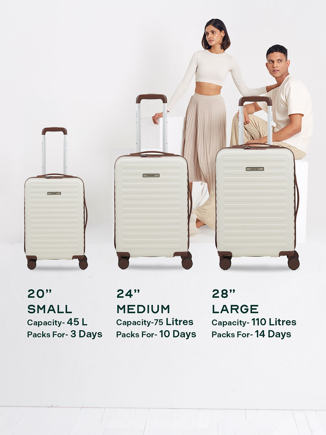 Stark | Moon-White | Large Hard Luggage