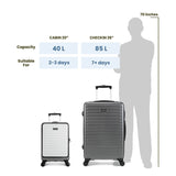 Unisex Stark | Hardside Luggage Combo Set Grey/White (20"+28")