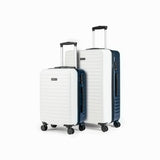 Unisex Starklite Blue White Dual Tone Hard-Sided Luggage (20" + 28")