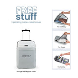 Unisex Starklite Blue White Dual Tone Hard-Sided Luggage (20" + 28")