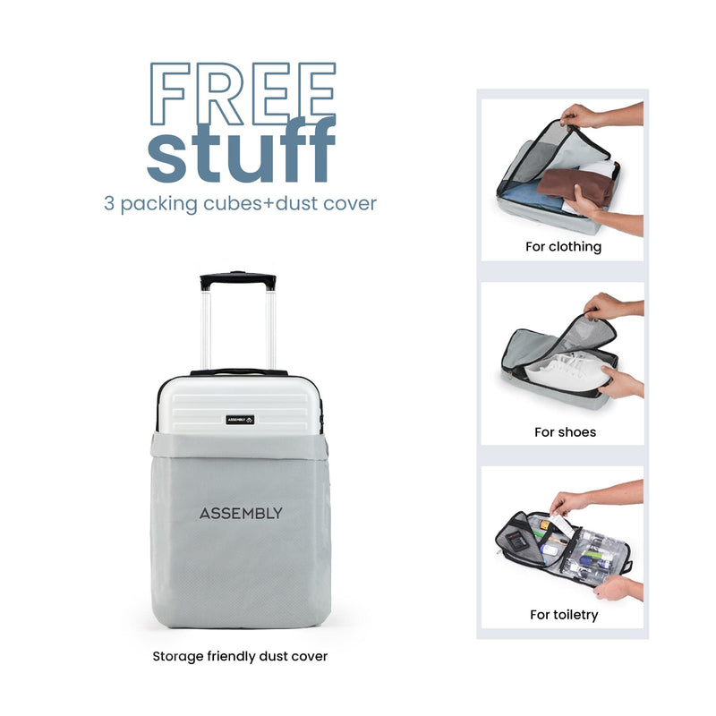 Unisex Starklite Blue White Dual Tone Hard-Sided Luggage (20" + 28")