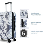 Unisex Starklite | Check-In Hardside Printed Luggage Camo - 24 inch