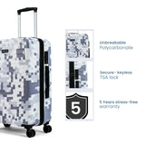 Unisex Starklite | Hardside Printed Luggage Combo Set Camo - (20"+24")