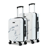 Unisex Starklite | Hardside Printed Luggage Combo Set Marble - (20"+24")