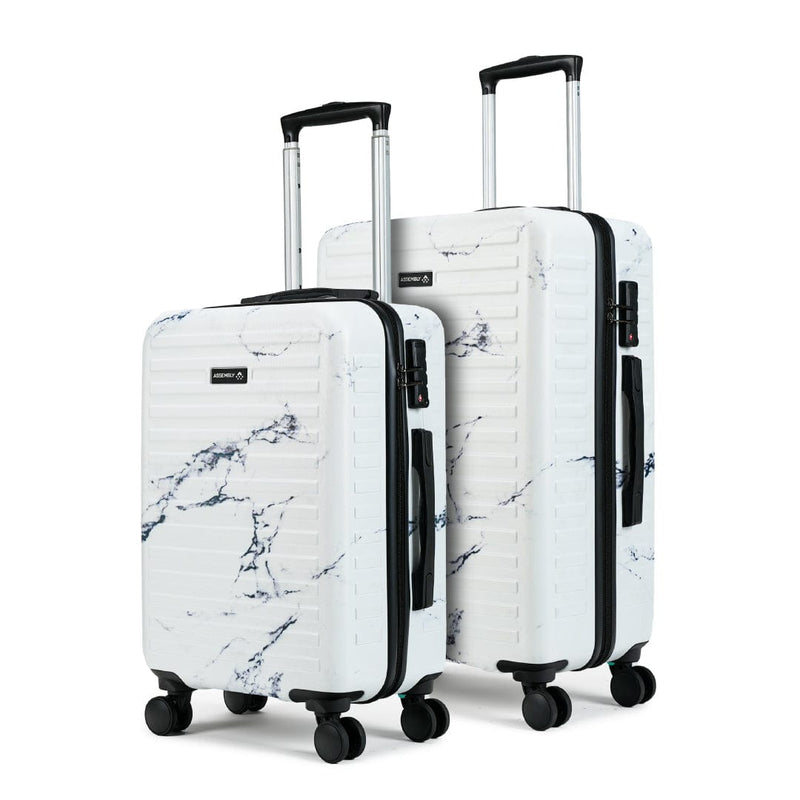 Unisex Starklite | Hardside Printed Luggage Combo Set Marble - (20"+24")
