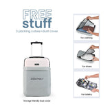 Unisex Starklite Ivory Grey Dual Tone Hard-Sided Luggage (20" + 24" + 28")
