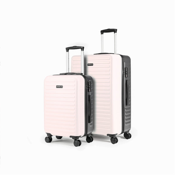 Unisex Starklite Ivory Grey Dual Tone Hard-Sided Luggage (20" + 28")