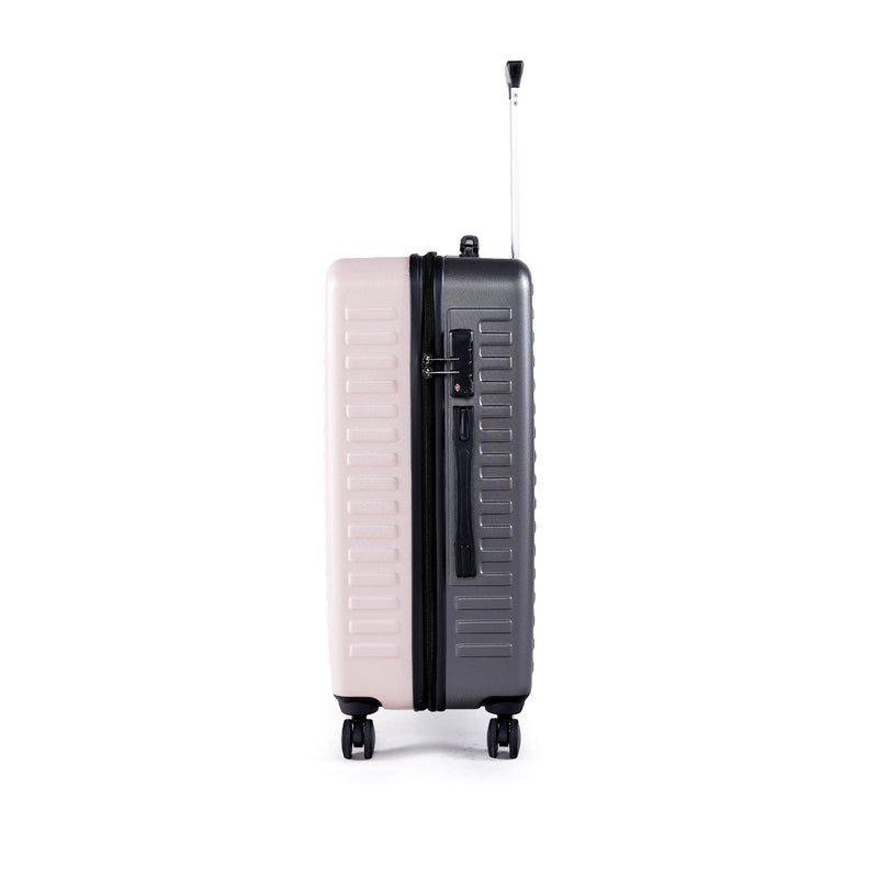 Unisex Starklite Ivory Grey Dual Tone Hard-Sided Luggage (24" + 28")