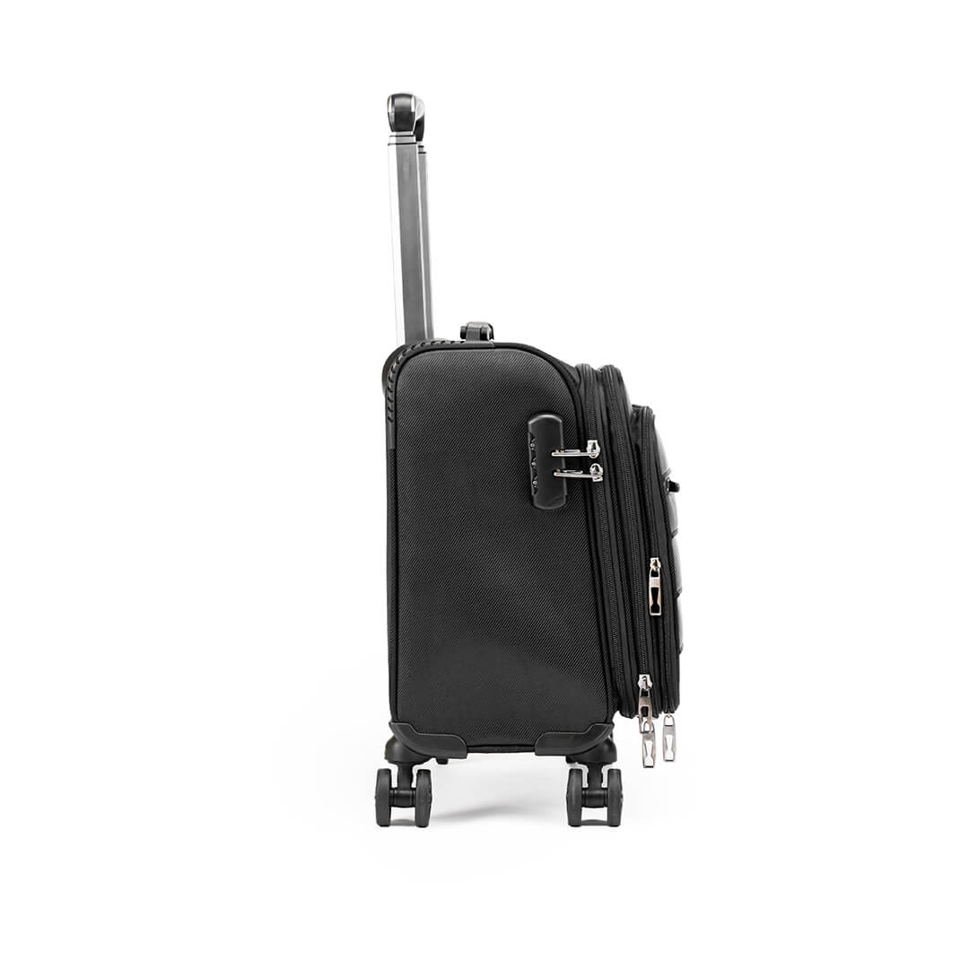 Unisex Valise Black | Overnighter Luggage Premium 4 Wheels Trolley