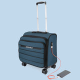 Unisex Valise Combo Blue | Overnighter Trolley with Laptop Backpack | Premium Trolley Set