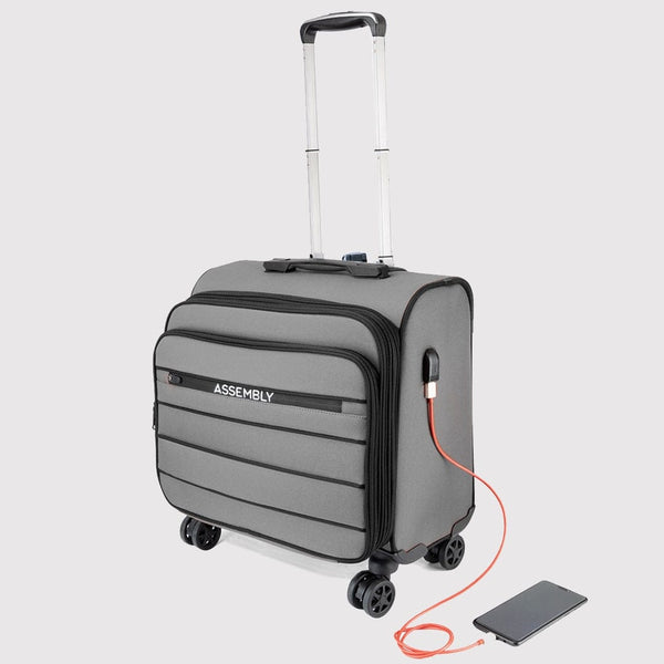 Unisex Valise Combo Grey | Overnighter Trolley with Laptop Backpack | Premium Trolley Set