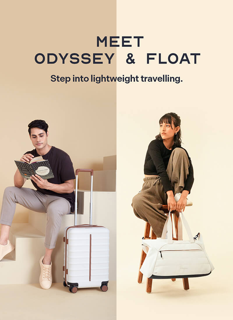 Odyssey & Float Duffle Combo | Sand White | Cabin Hard Luggage & Duffle
