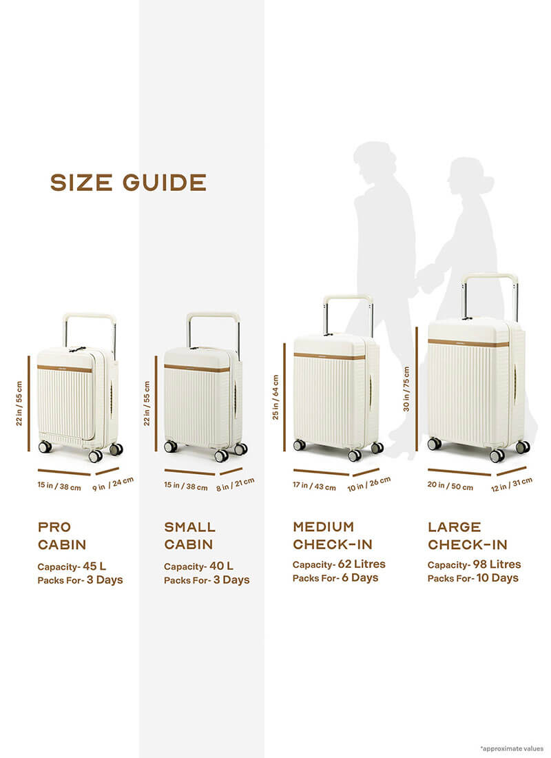 Rover | Moon-White | Cabin Hard Luggage