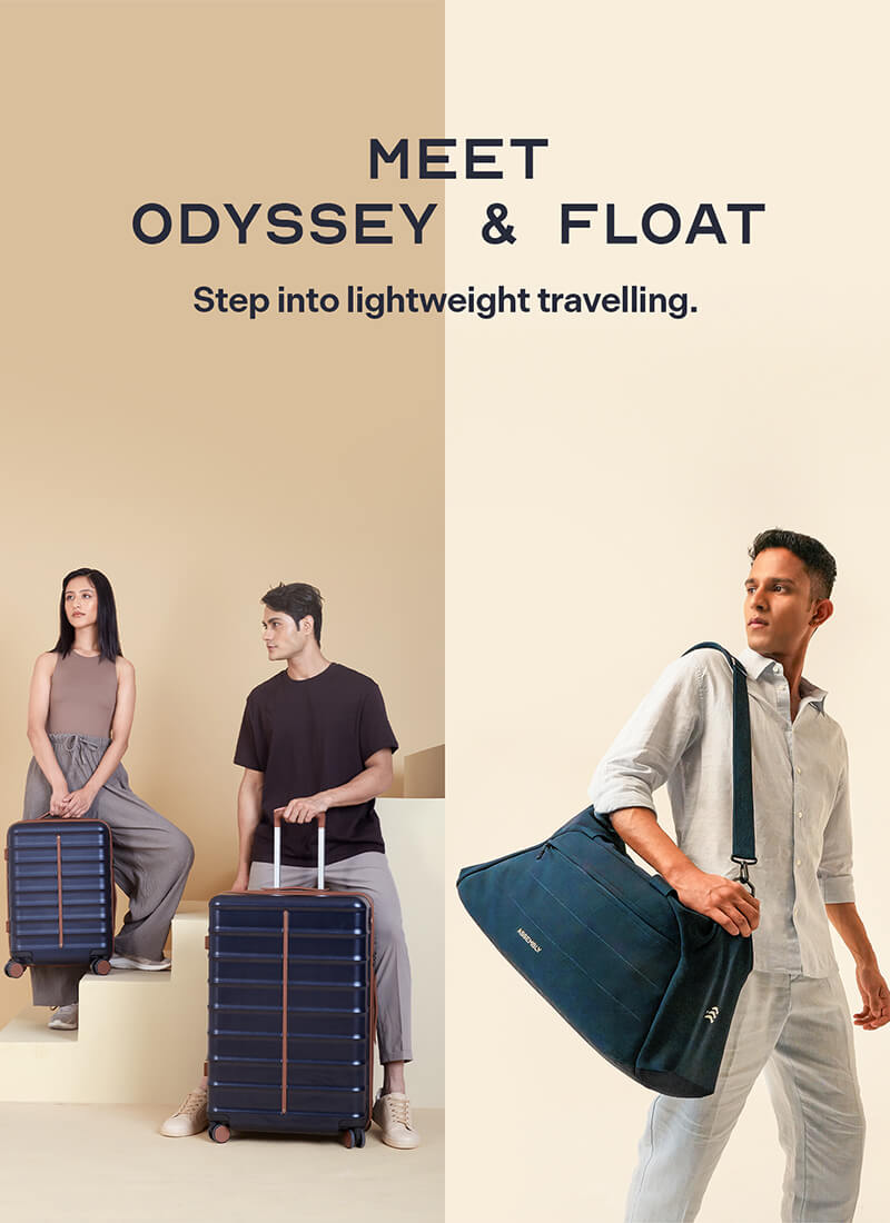 Odyssey Set of 2 & Float Duffle Combo | Ocean Blue | Cabin+Large Hard Luggage & Duffle