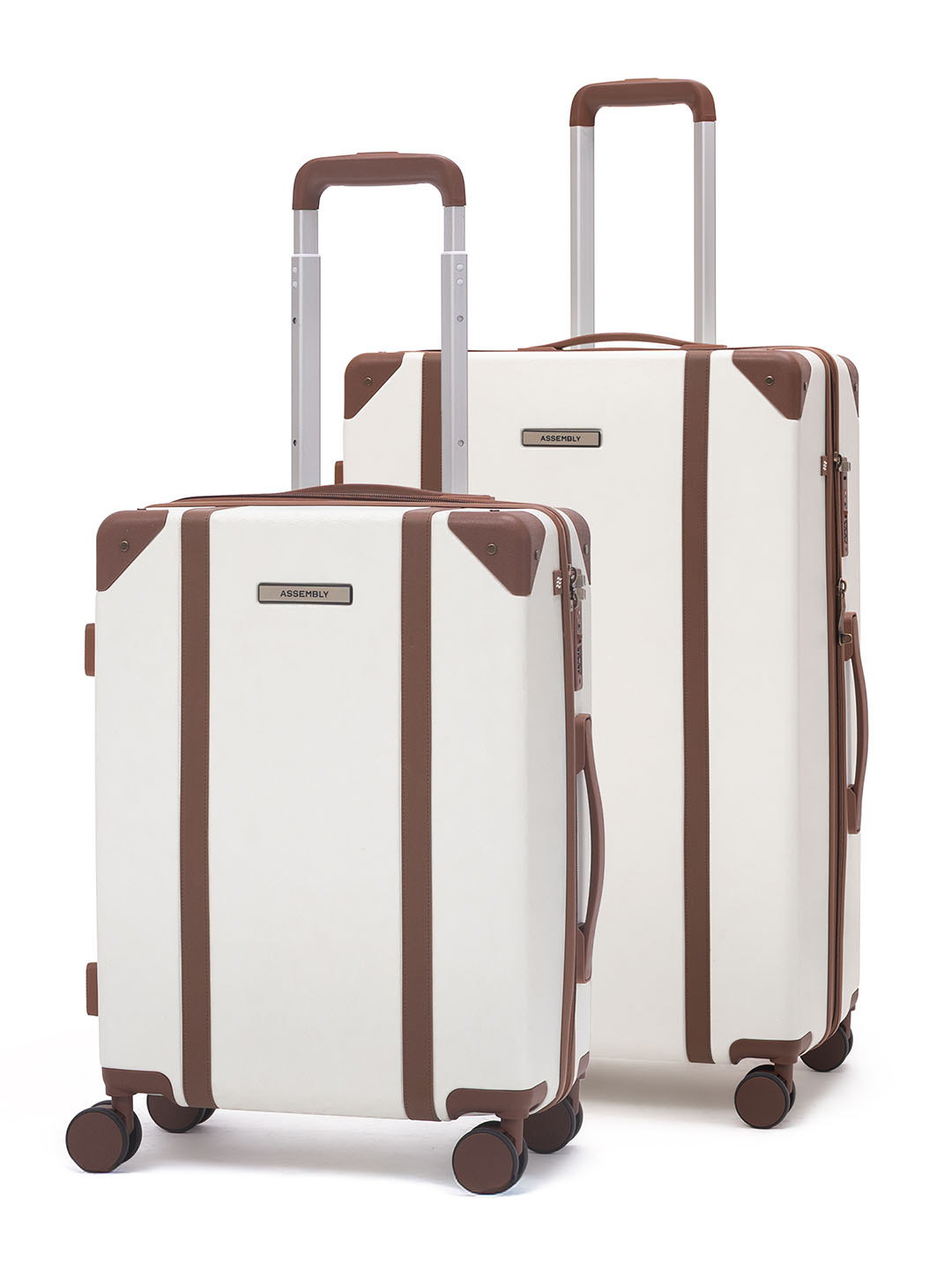 Vintage Combo | Moon-White | Cabin+Medium Hard Luggage